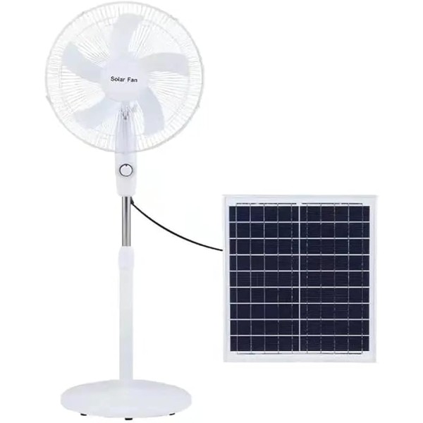 PEDESTAL RECHARGEABLE OSCILLATING MOVEMENT SOLAR FAN 16" INCH