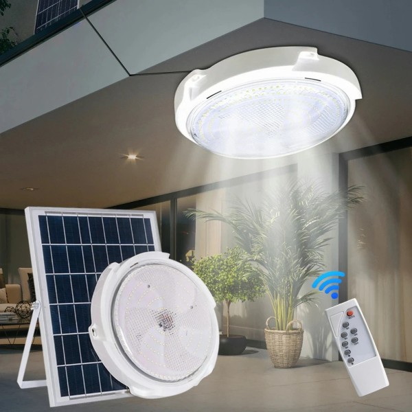 LED SOLAR CEILING LIGHT OUTDOOR INDOOR SOLAR POWER LAMP 800W