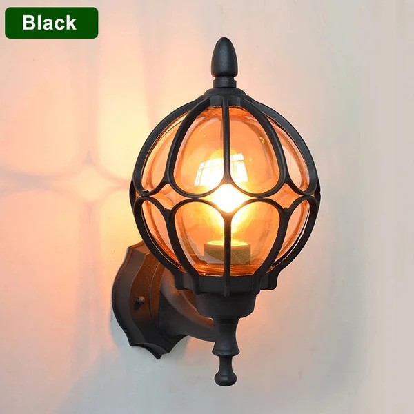 VINTAGE ANTIQUE BALL SHAPE GLOBE LANTERN WALL GARDEN LAMP