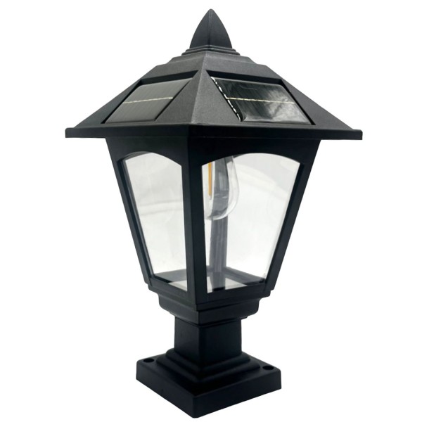 SOLAR POST LIGHT OUTDOOR, SOLAR LAMP POST CAP LIGHT-WARM WHITE