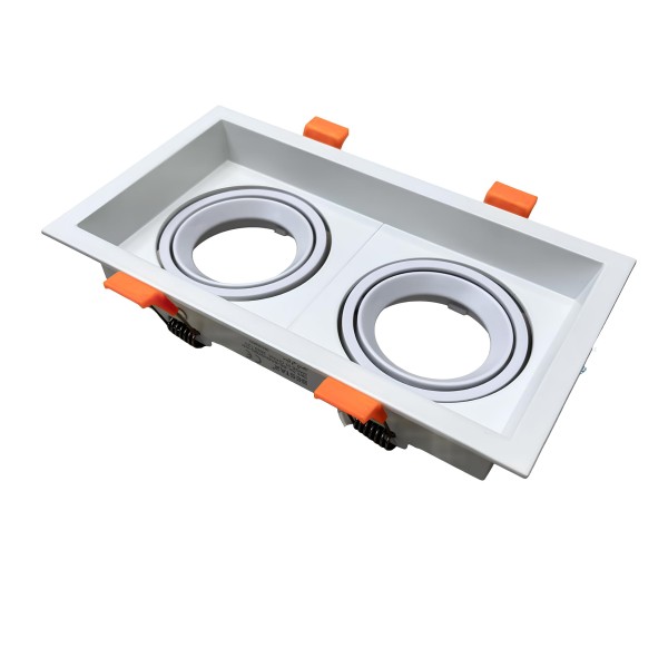 DOUBLE SPOTLIGHT FRAME FOR LED MODULE-WHITE