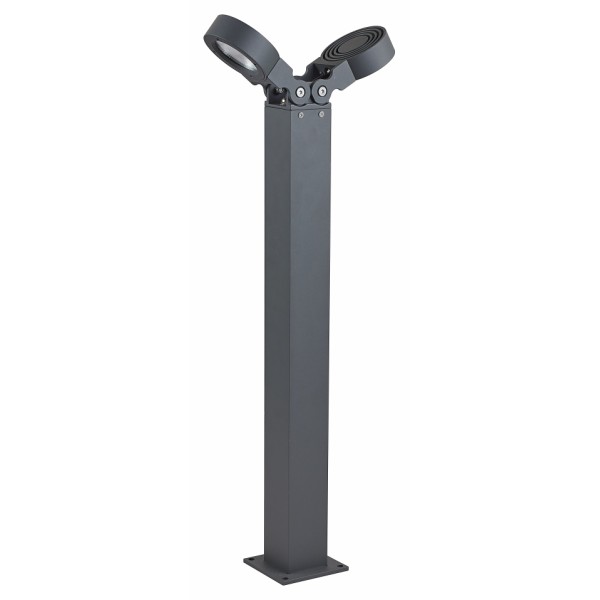 OUTDOOR LED GARDEN LIGHT-2x10WATTS-BLACK BODY-WARM WHITE