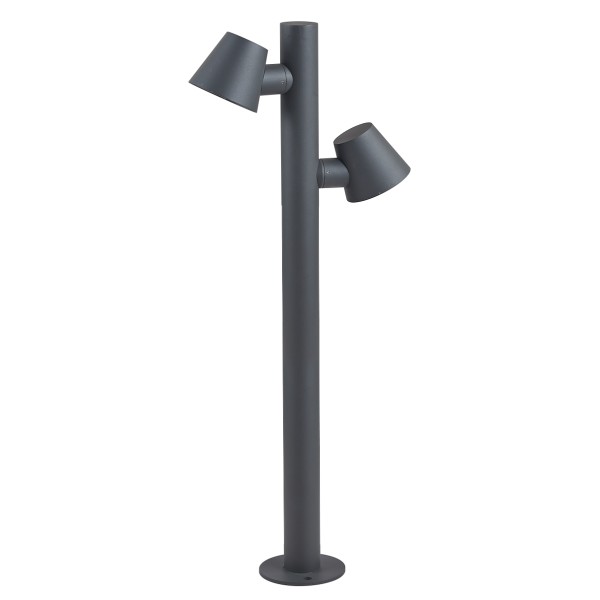 OUTDOOR LED GARDEN LIGHT-2x8WATTS-BLACK BODY-WARM WHITE