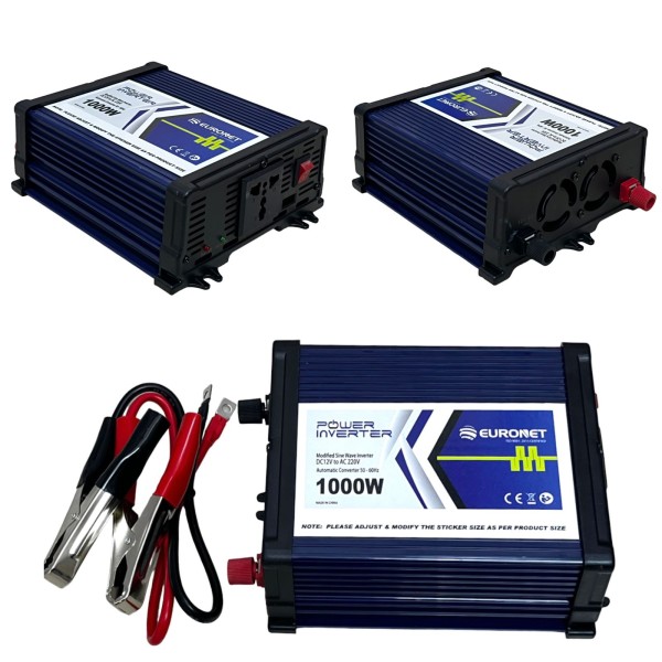 EURONET POWER INVERTER-1000W-DC12V TO AC220V