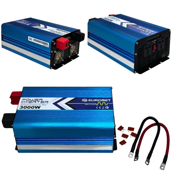 EURONET POWER INVERTER-3000W-DC12/24V TO AC220V