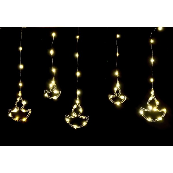 DIYA LED CURTAIN LIGHTS WITH 8 FLASHING MODES 3M-WARM WHITE