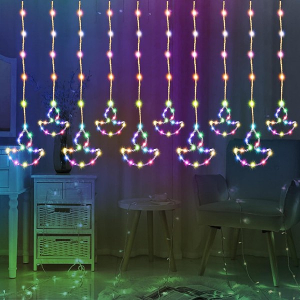 MULTICOLOR DIYA LED CURTAIN LIGHT WITH 8 FLASHING MODES 3M