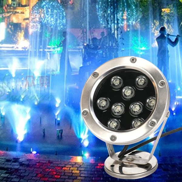 AC12V LED UNDERWATER LIGHT IP68-9WATTS-RGB