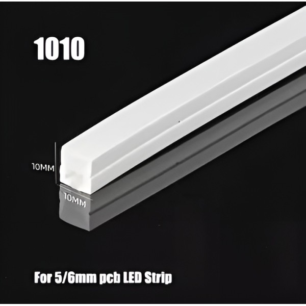 SURFACE MOUNTING FLEXIBLE SILICONE LED PROFILE 10X10MM