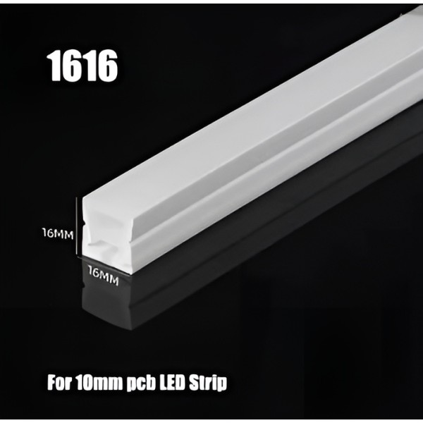 SURFACE MOUNTING FLEXIBLE SILICONE LED PROFILE 16X16MM