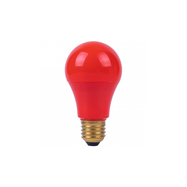 9WATTS RED LED E27 BULB, 9W A60 COLOURED LIGHT BULB