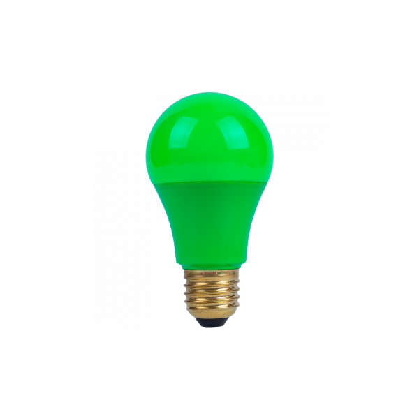 9WATTS GREEN LED E27 BULB, 9W A60 COLOURED LIGHT BULB