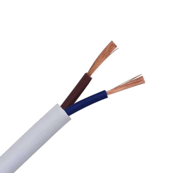 1MMX2CORE TWIN FLEXIBLE FLAT CABLE-WHITE