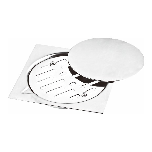 STAINLESS FLOOR DRAIN WITH COVER-15*15CM