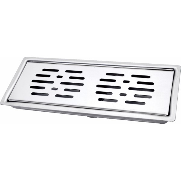 STAINLESS FLOOR DRAIN WITH COVER-30*10CM