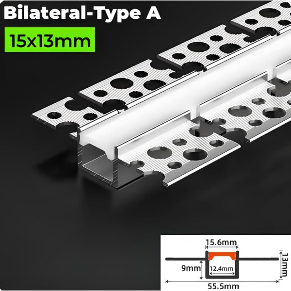 FLEXIBLE BENDABLE LED ALUMINUM PROFILE 15mm*13mm