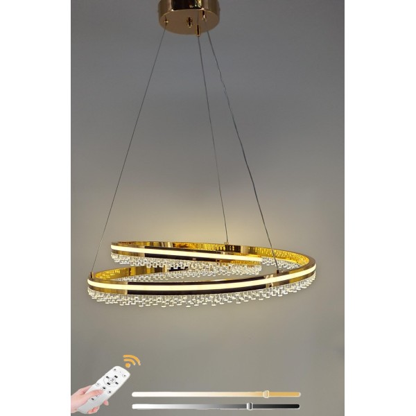 MODERN GOLDEN LED CHANDELIER FOR BEDROOM-50WATTS-3COLOR