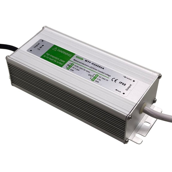 DC24V 80W WATERPROOF CONSTANT VOLTAGE LED DRIVER IP68