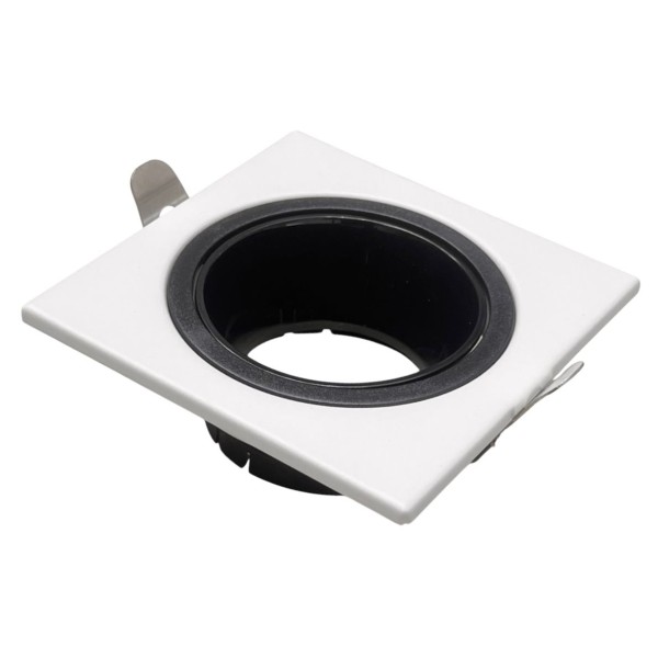 SQUARE DEEP ANTI-GLARE RECESSED SPOTLIGHT FRAME WHITE+BLACK