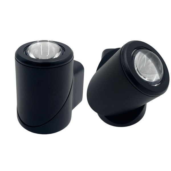 OUTDOOR LED WALL LIGHT BLACK BODY-8WATTS-WARM WHITE (3000K)