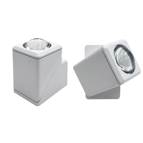 OUTDOOR LED WALL LIGHT WHITE BODY-8WATTS-WARM WHITE (3000K)