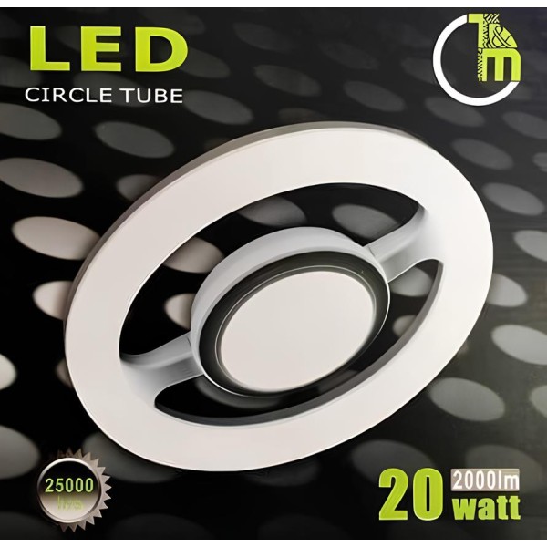 E27/CEILING DIMMABLE LED CIRCLE TUBE 20WATTS-WHITE