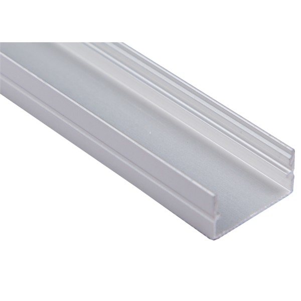 ANODIZED ALUMINUM PROFILE WITH DIFFUSED COVER 20.1X9.9MM
