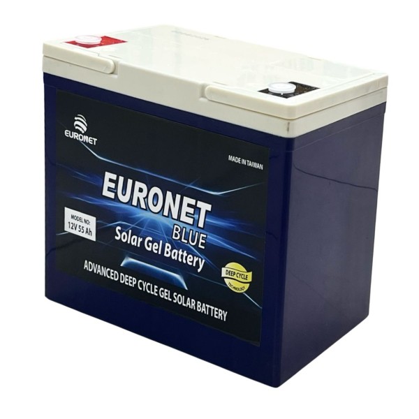 EURONET ADVANCED DEEP CYCLE GEL SOLAR BATTERY 12V 55AH