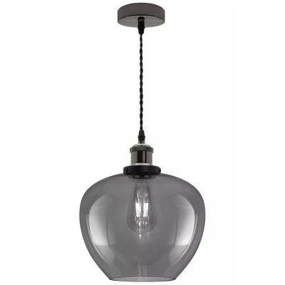 Vintage Smoked Grey Glass...