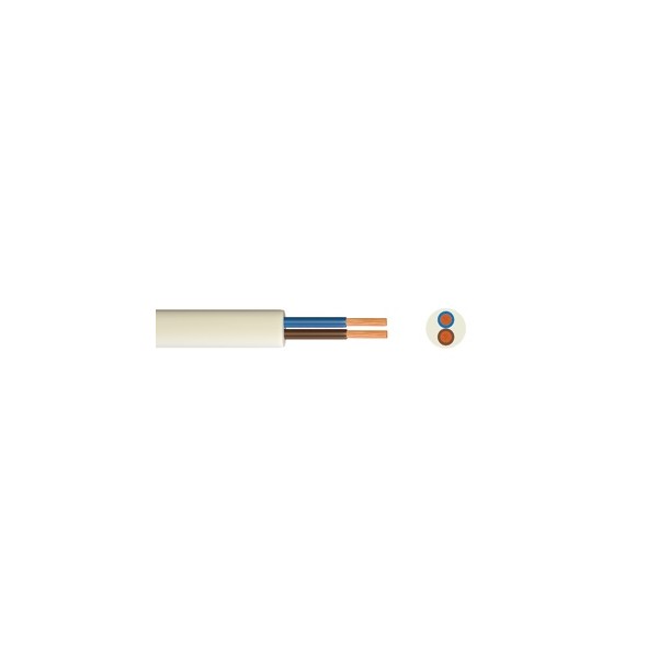 RR 0.75mmX2Core PVC Insulated Twin Flexible Round Copper Cable
