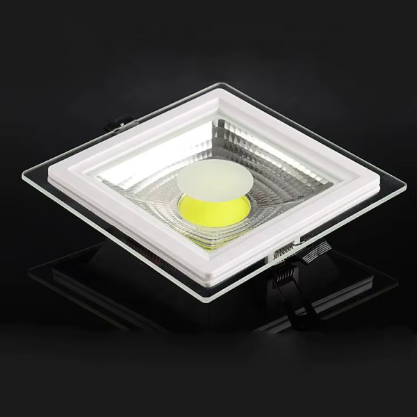 COB LED Glass Panel Light Square Shape 30Watt 3Color