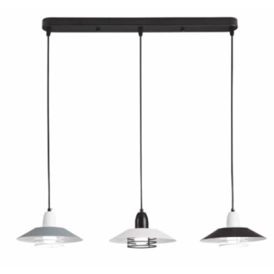 3 Heads Pendant Light Black...