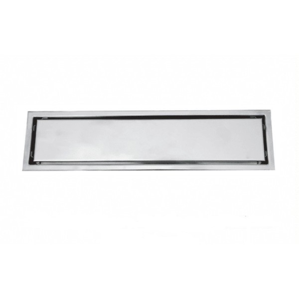 Siena Ceramic Linear Drain 600x100mm Matt Silver Finish