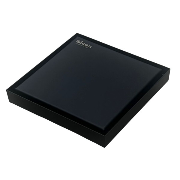Siena Tile Drain 15x15CM Black Straight Edge