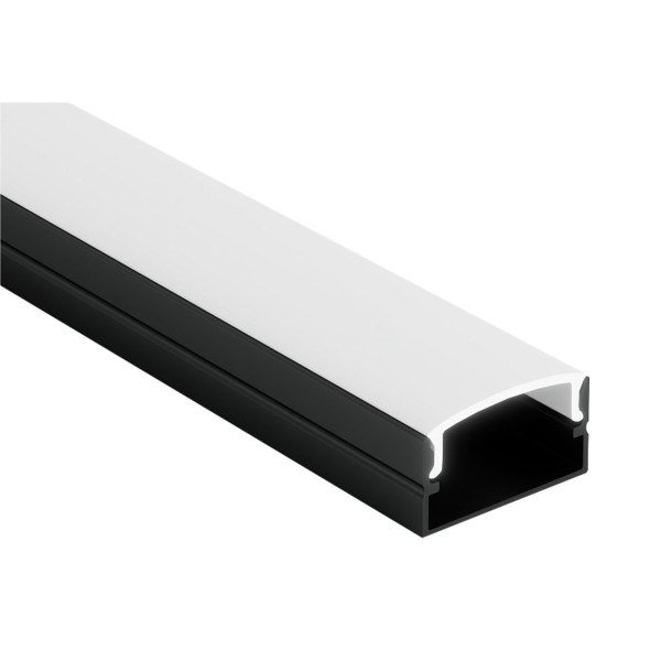 ANODIZED ALUMINUM PROFILE WITH DIFFUSED COVER 20.1X9.9mm