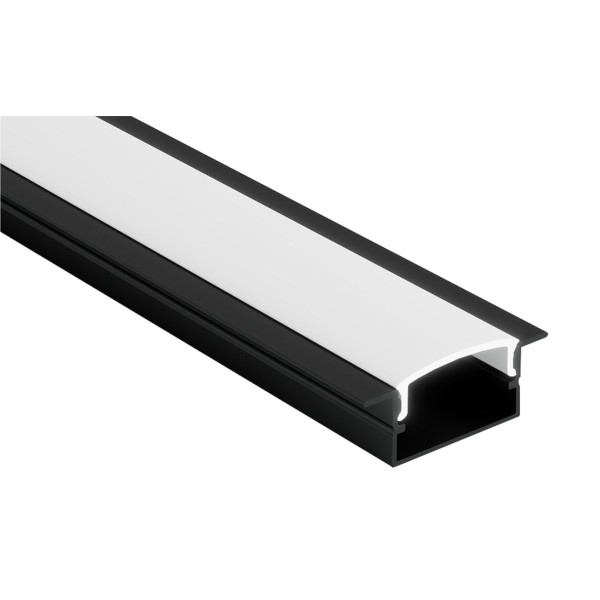ANODIZED ALUMINUM PROFILE WITH DIFFUSED COVER 20.1X9.9X28mm