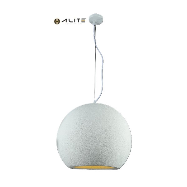 Japanese Wabi-Sabi Resin Pendant Light Dia42CM E27 White