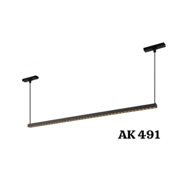 Modern LED Linear Pendant Light 120cm - Warm white - Black