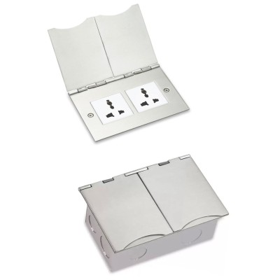 13A DOUBLE FLOOR SOCKET BOX...