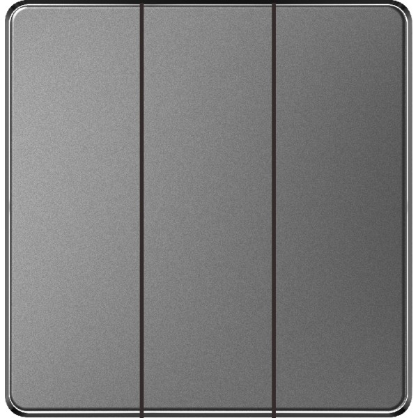 3 GANG 2 WAY PLATE SWITCH - GRAY