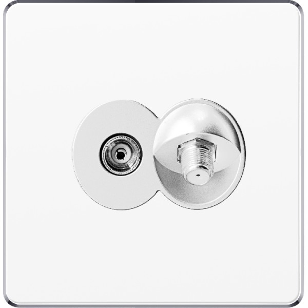 SATELLITE SOCKET - WHITE