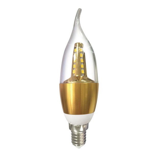 TAIL SHAPE LED LAMP-5WATTS-GD BODY-WARM WHITE