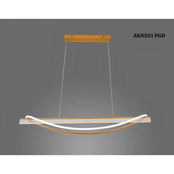 100CM Modern LED Pendant Light 60W Gold Body 3 Color