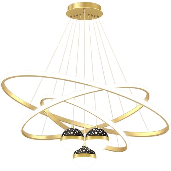 LED Pendant Light 120Watt Gold Body 3Color 20+40+60CM