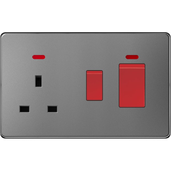 45A COOKER AND 13A SOCKET - GRAY