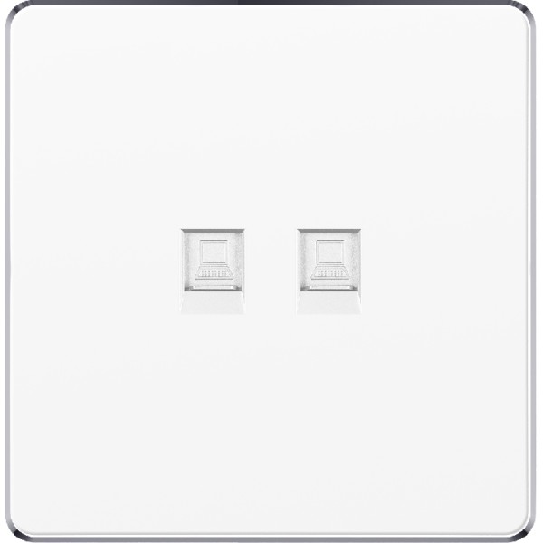 DOUBLE DATA SOCKET - WHITE