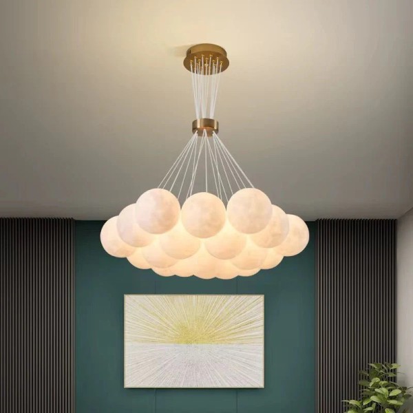 Planet Inspired Acrylic Bubble Chandelier with 19 Lights - GD