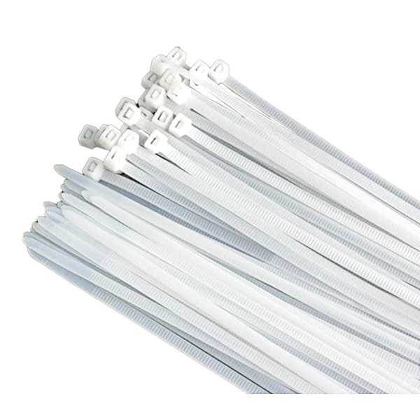 CABLE TIE IN WHITE COLOR 450X7.6MM - 100PCS