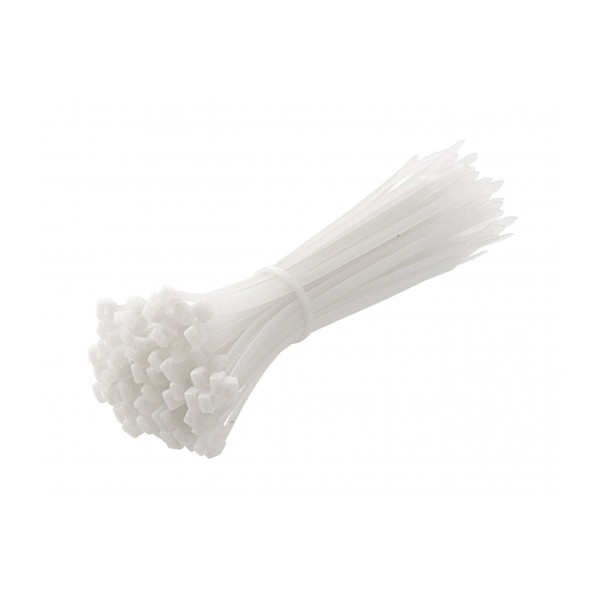 CABLE TIE IN WHITE COLOR 200X4.8MM - 100PCS