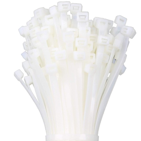 CABLE TIE IN WHITE COLOR 300X4.8MM - 100PCS